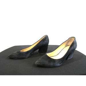 Botkier Stella Black Suede Block Heel Pointed Toe Pumps Heels Women 8.5